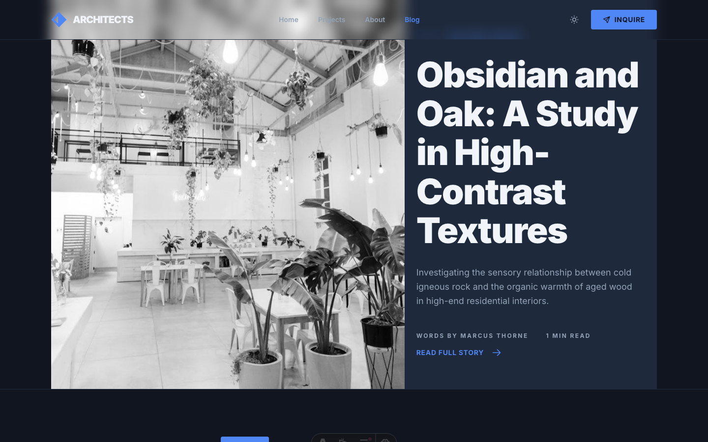 Form & Function Architects website template — page 3