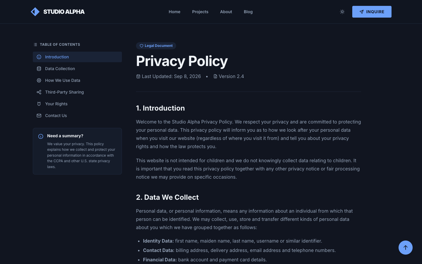 Form & Function Architects website template preview 5