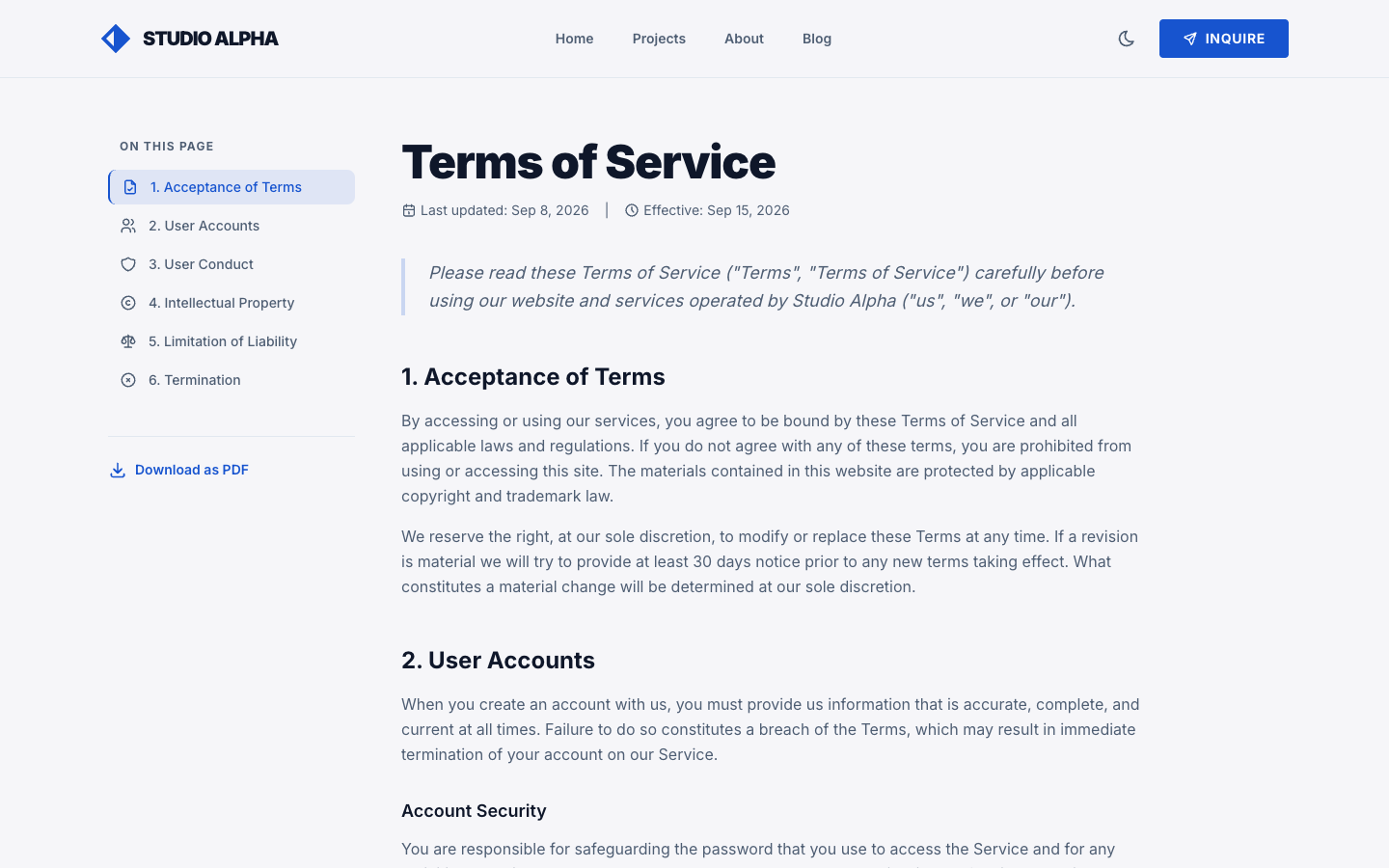Form & Function Architects website template preview 7