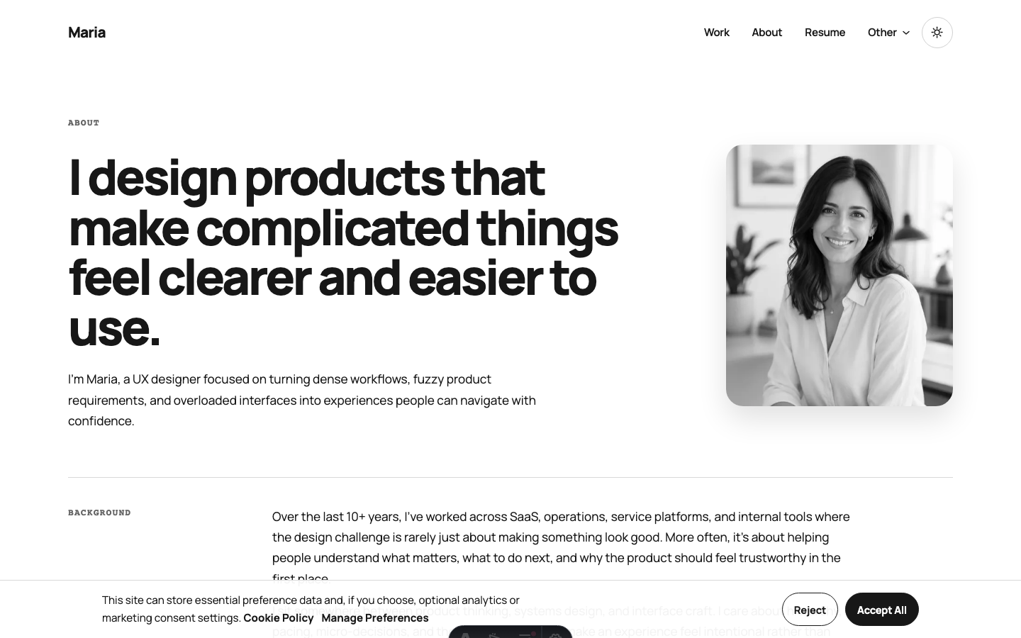 Alba website template — page 3