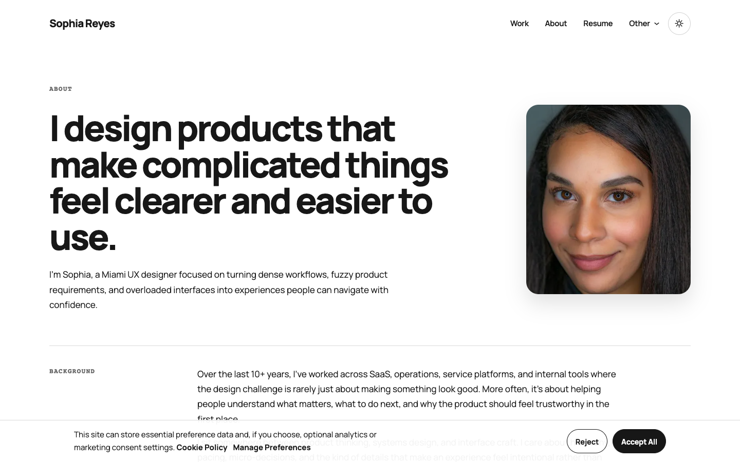 Alba website template preview 3