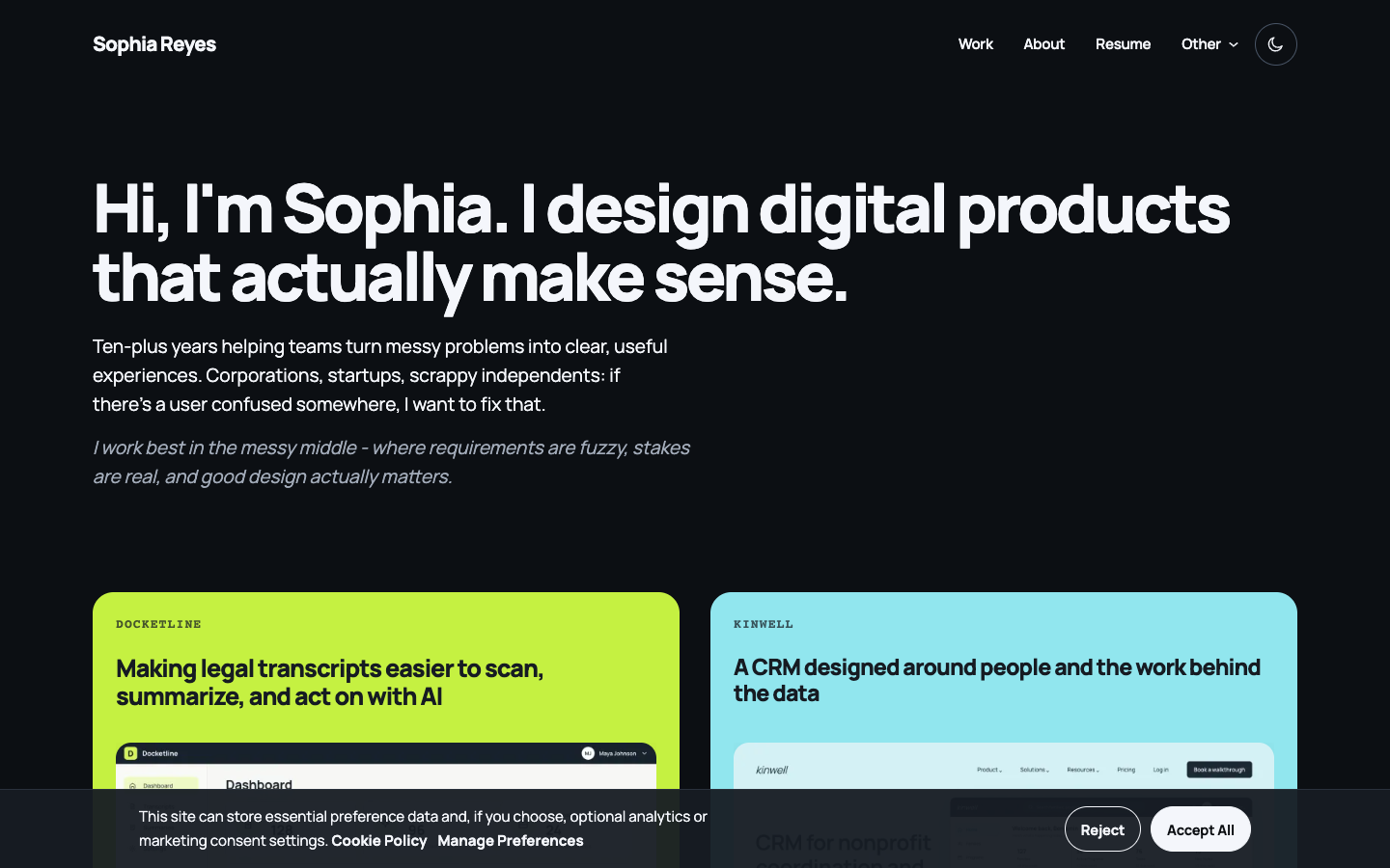 Alba website template preview 2