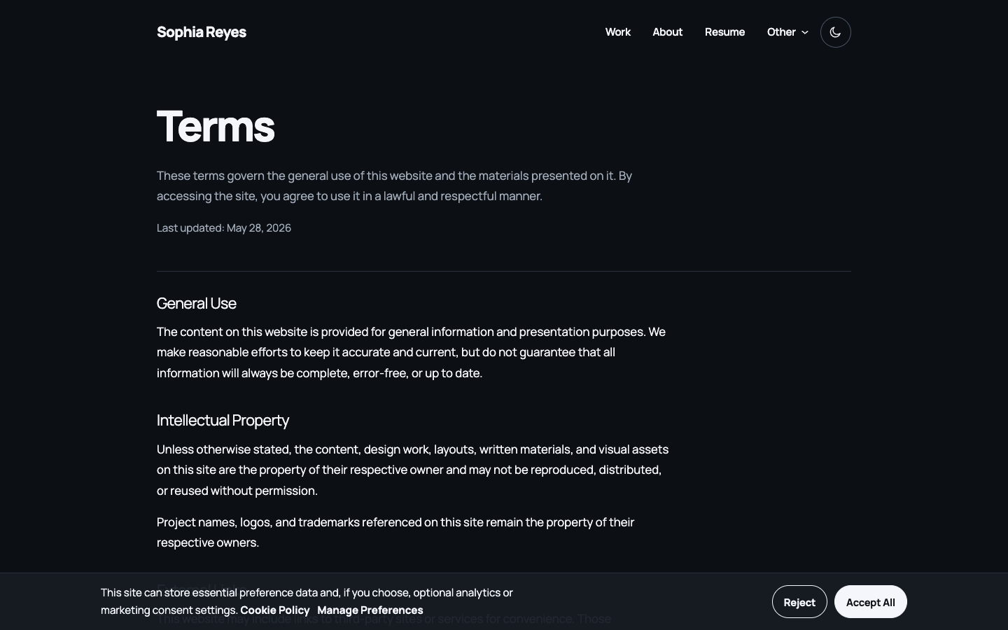 Alba website template preview 7