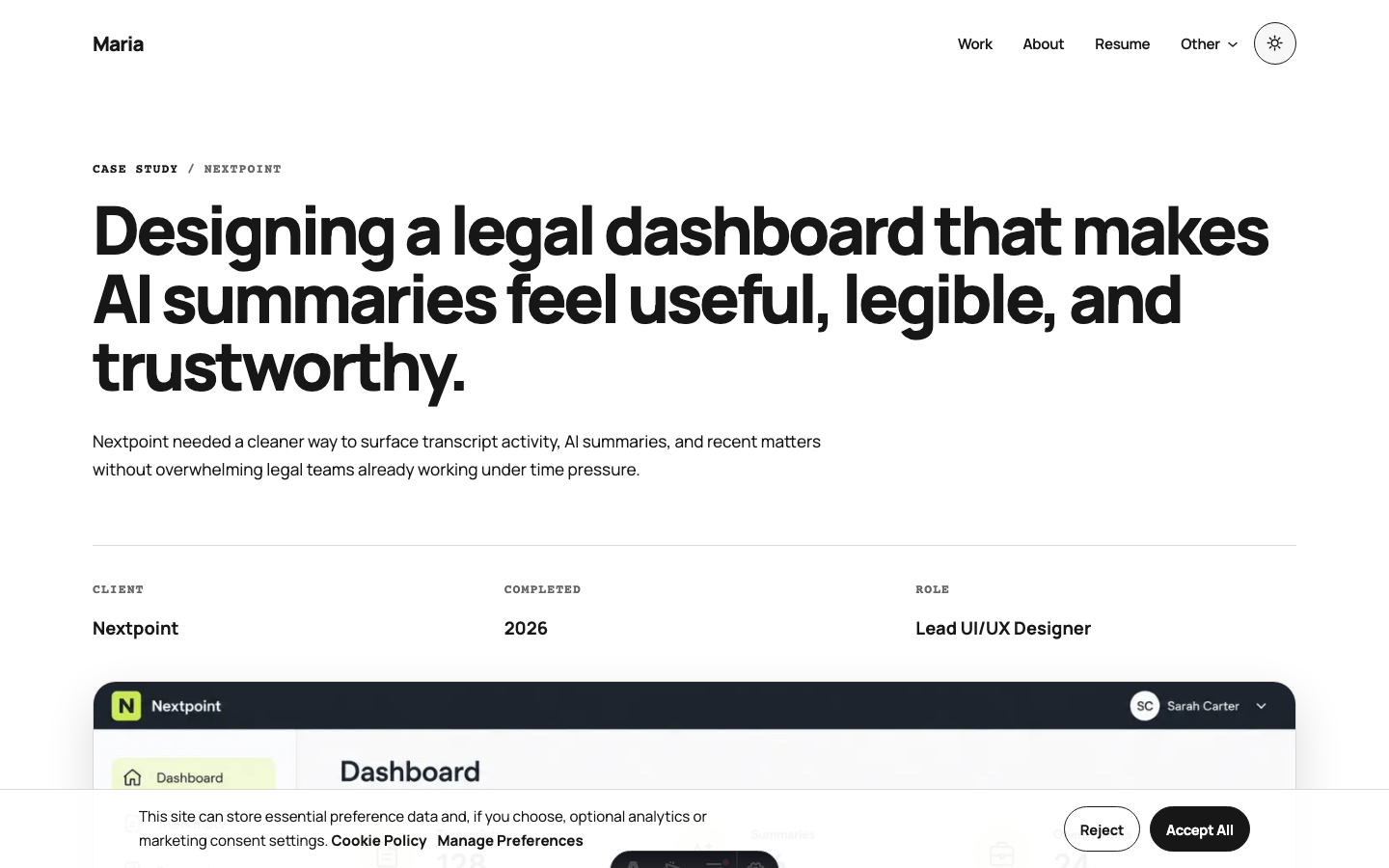 Alba website template — page 8