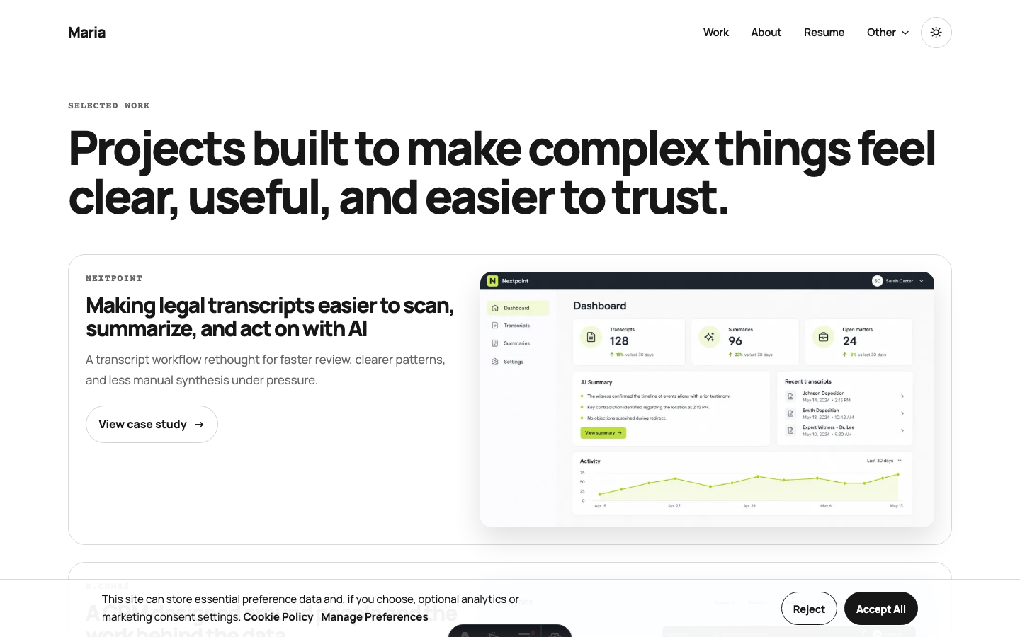 Alba website template — page 9