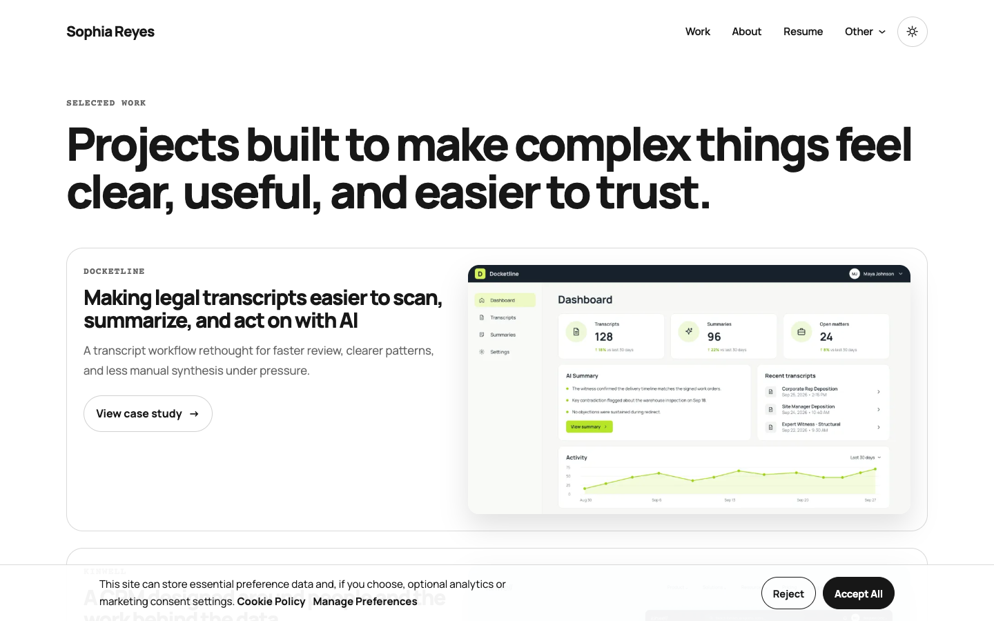 Alba website template preview 9