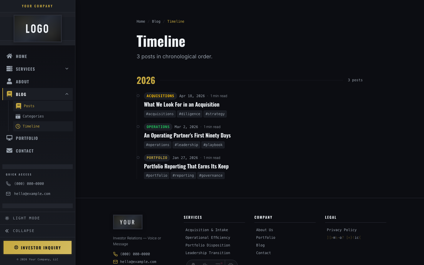 Apex Services website template — page 6