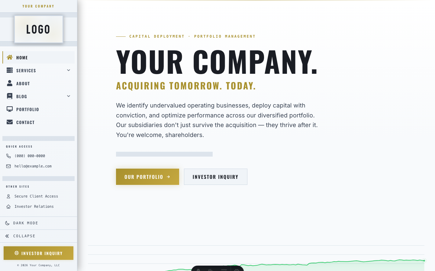 Apex Services website template preview