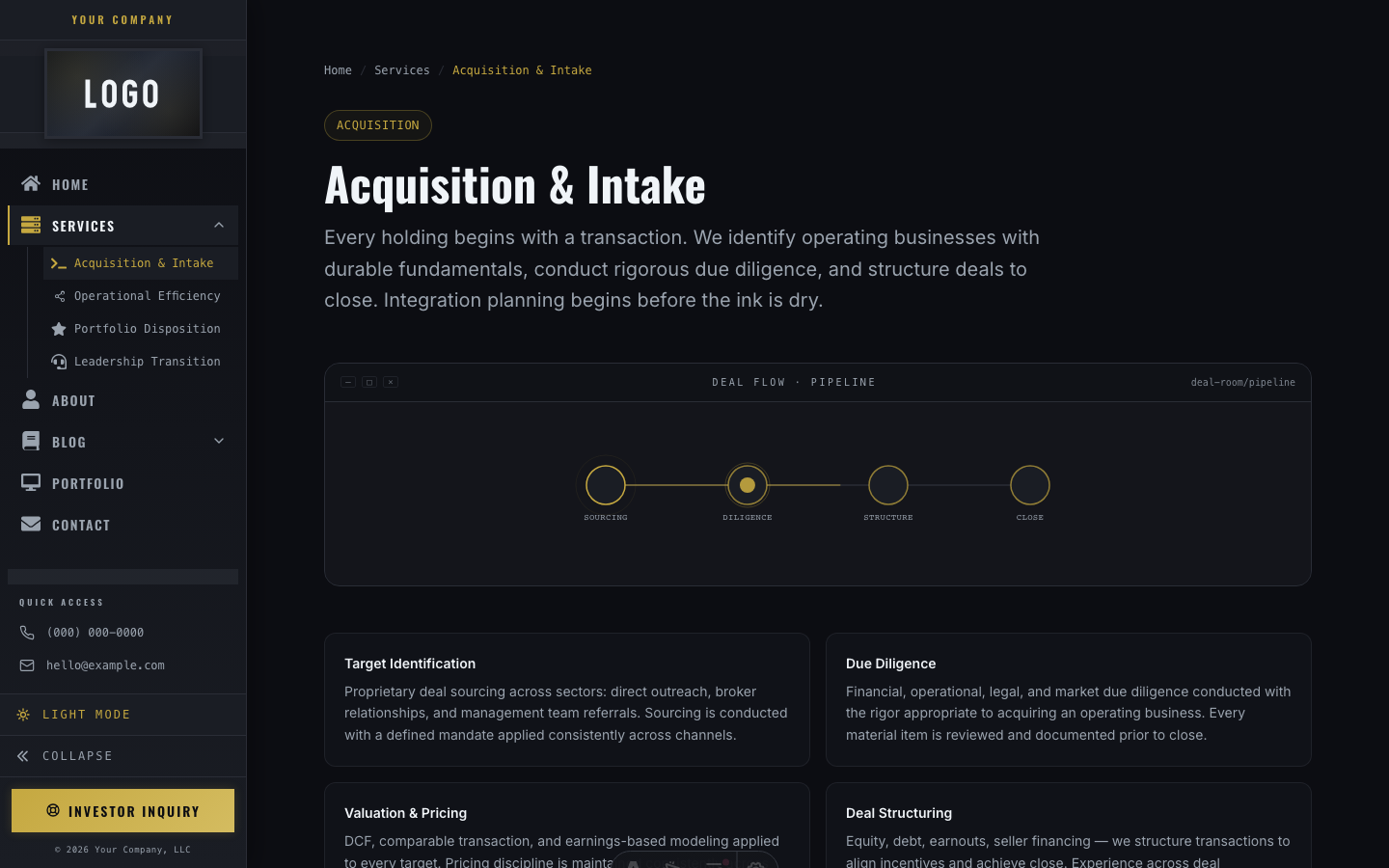 Apex Services website template — page 7
