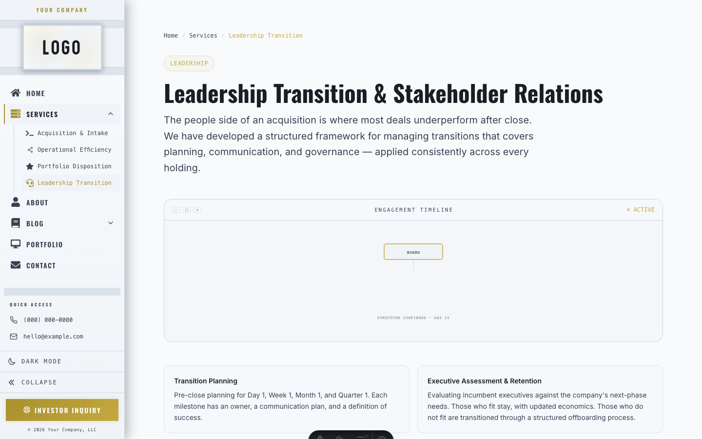 Apex Services website template — page 8