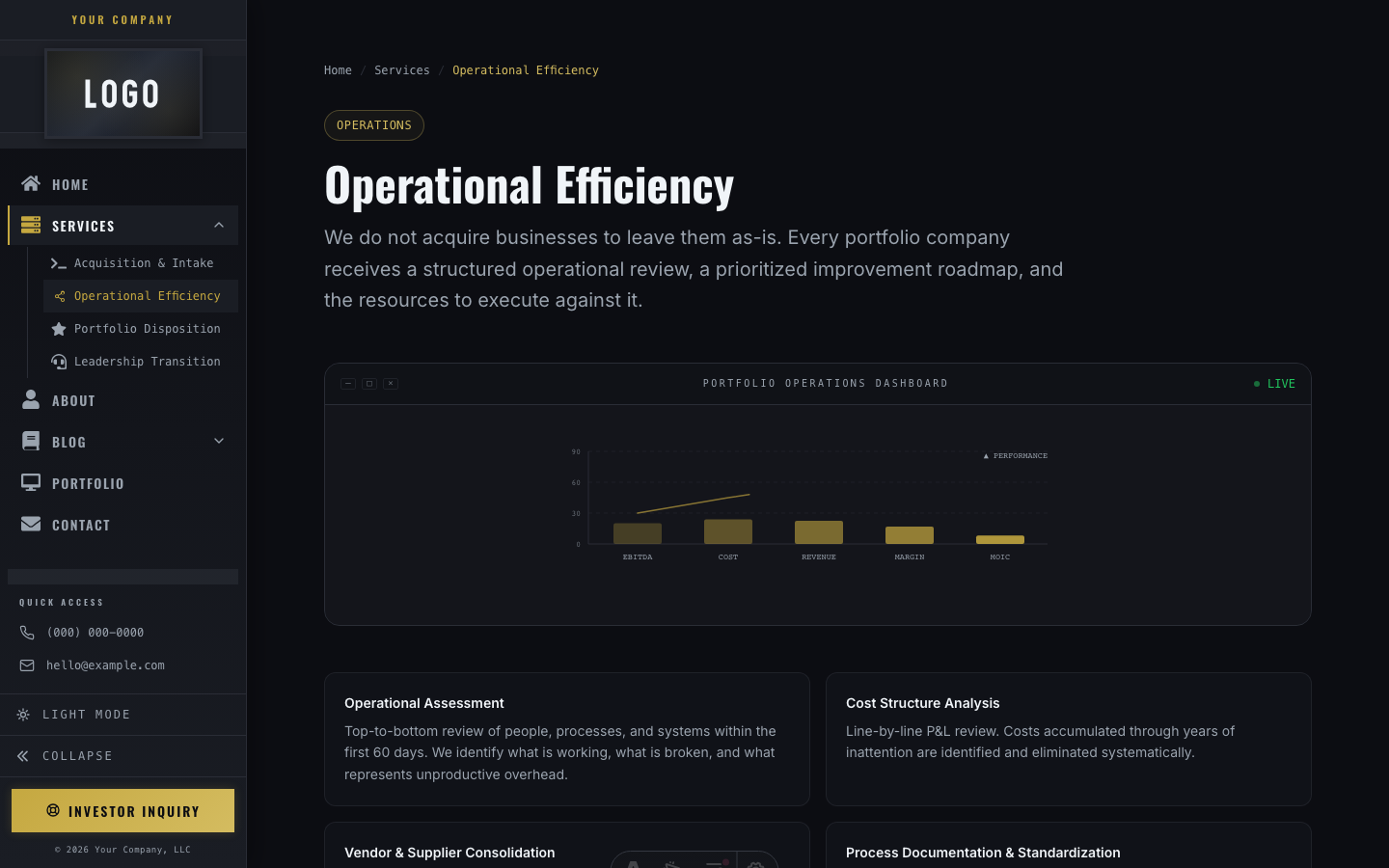 Apex Services website template — page 9