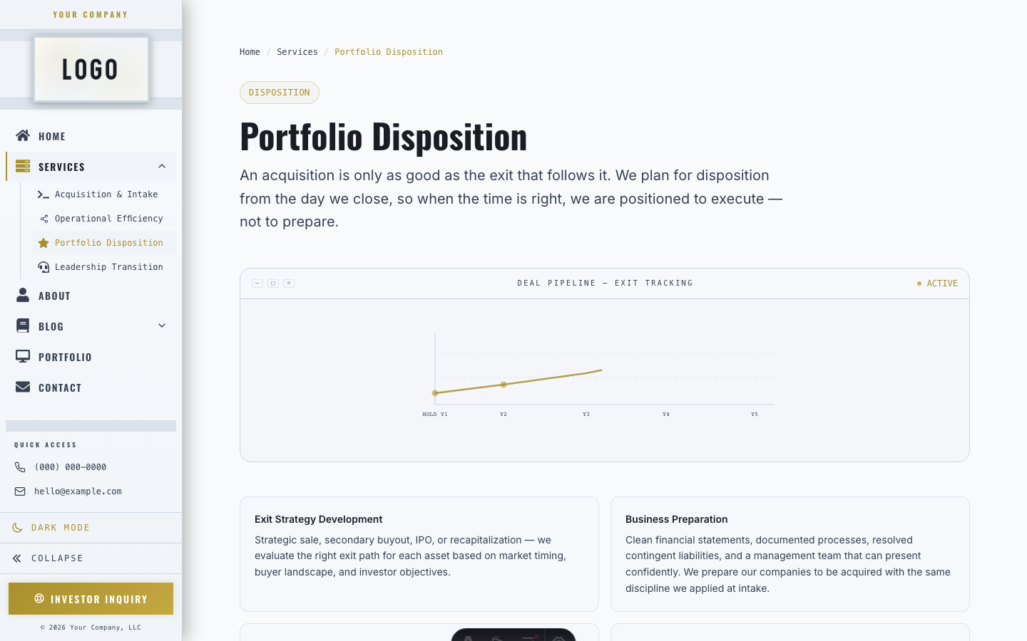 Apex Services website template — page 10