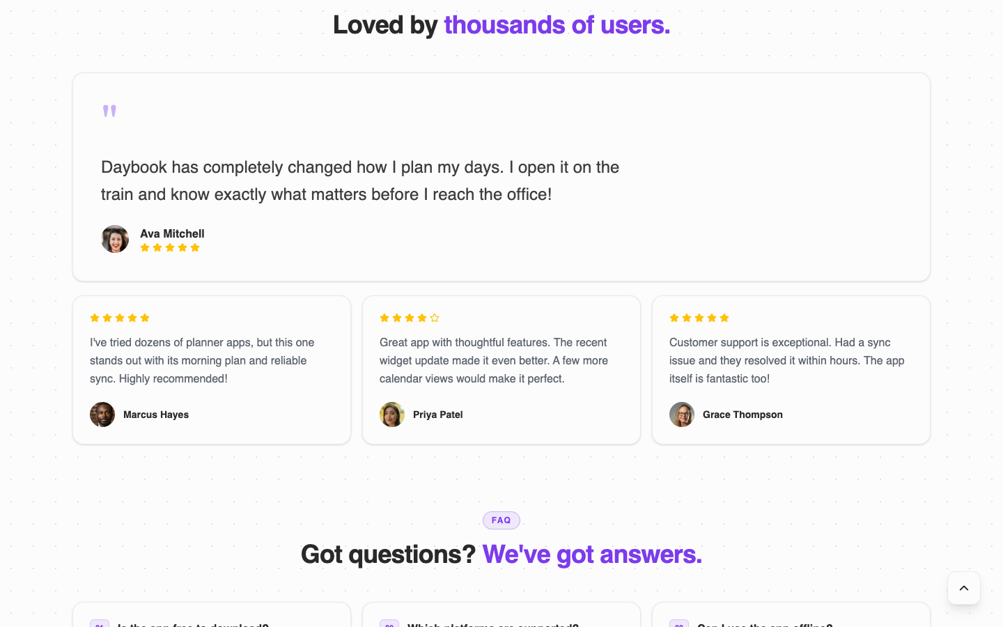 App Landing website template preview 5