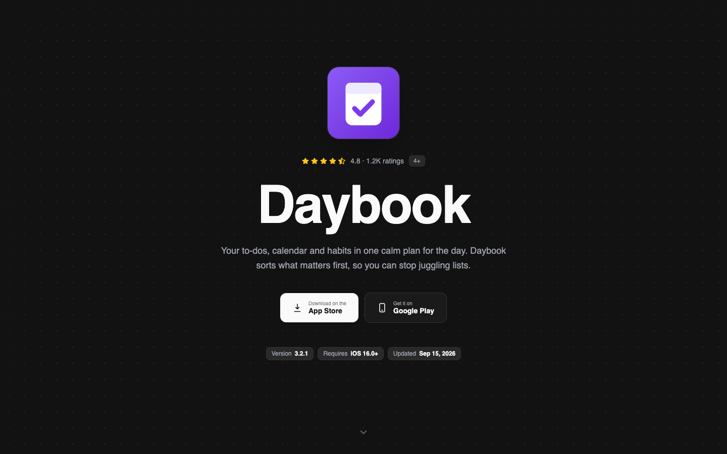 App Landing website template preview 2