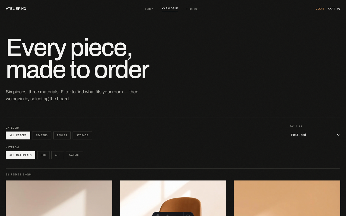 Atelier Ko website template — page 4