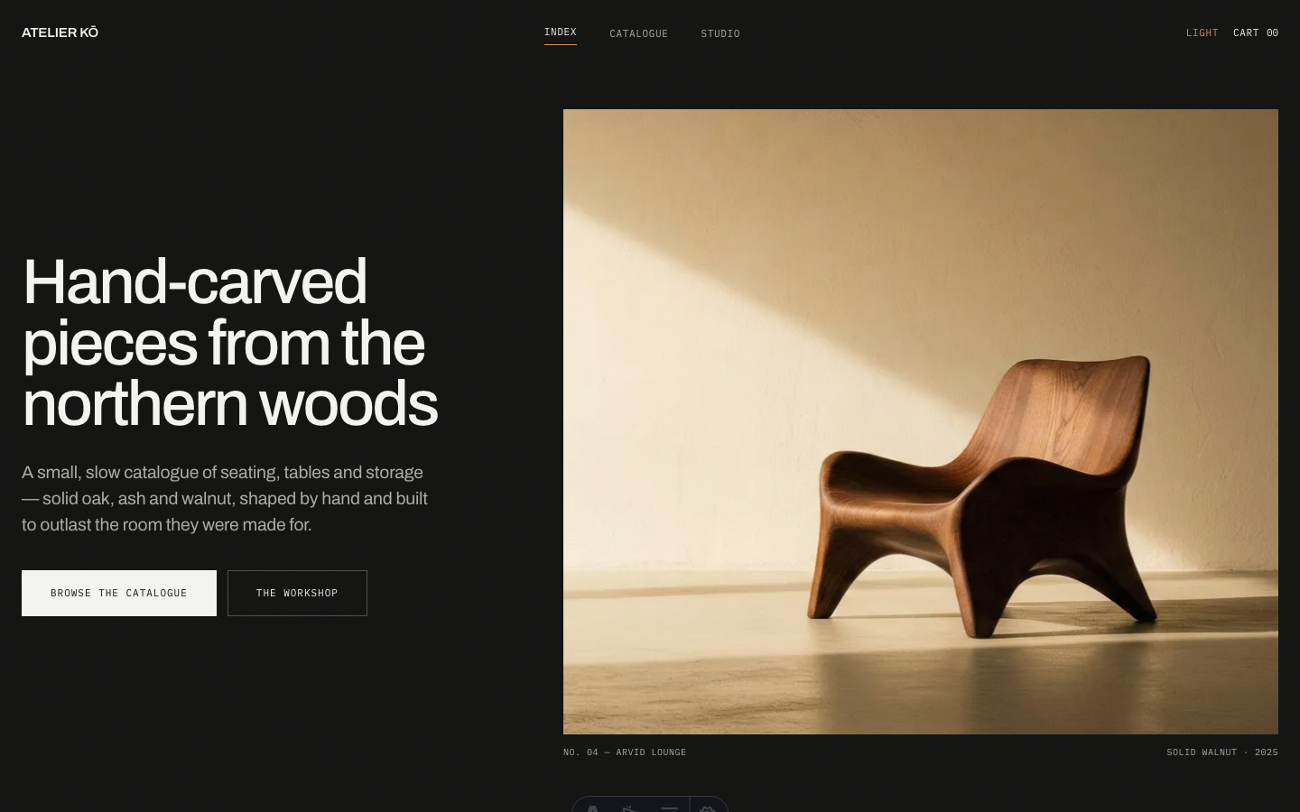 Atelier Ko website template — page 2