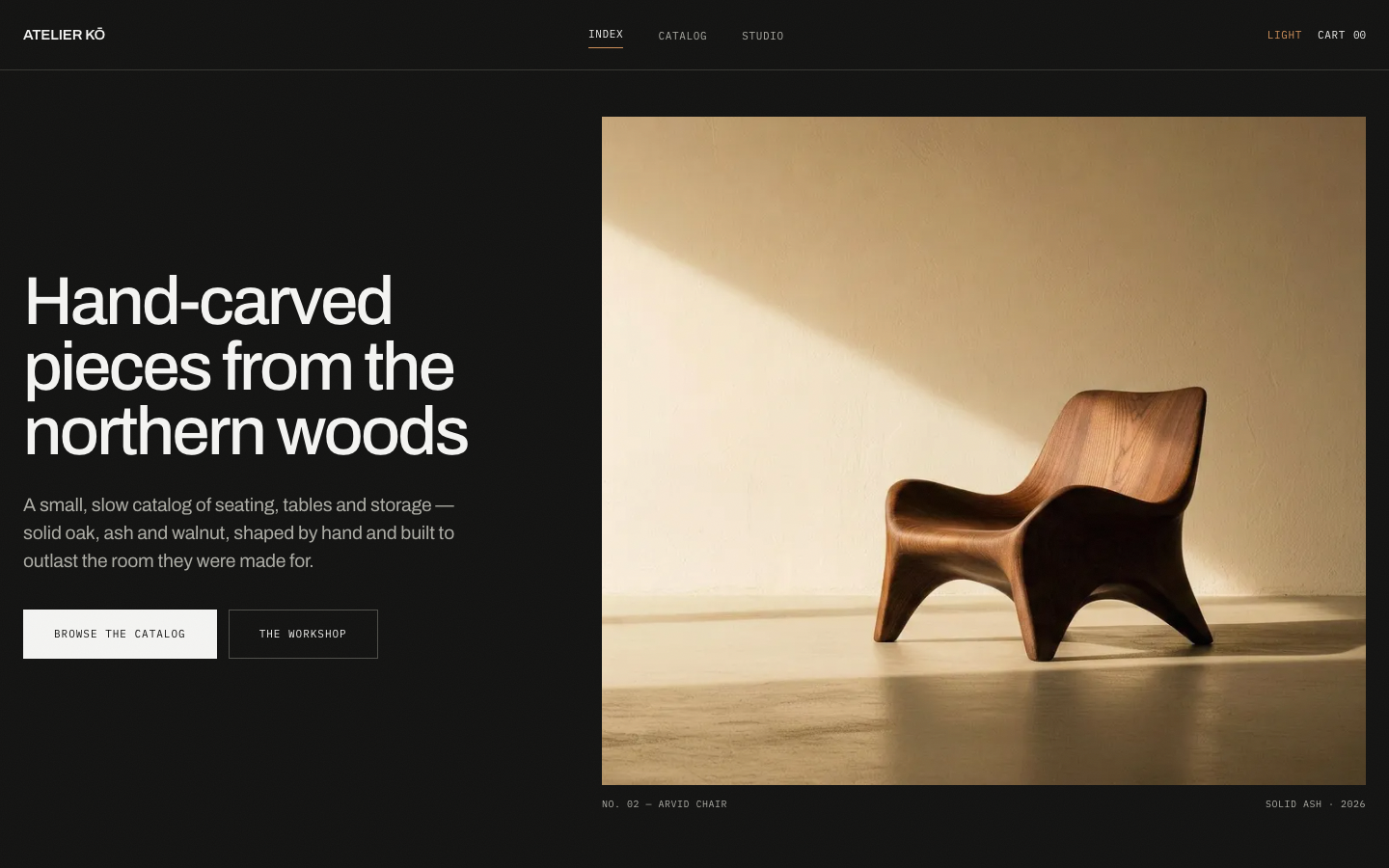 Atelier Ko website template preview 2