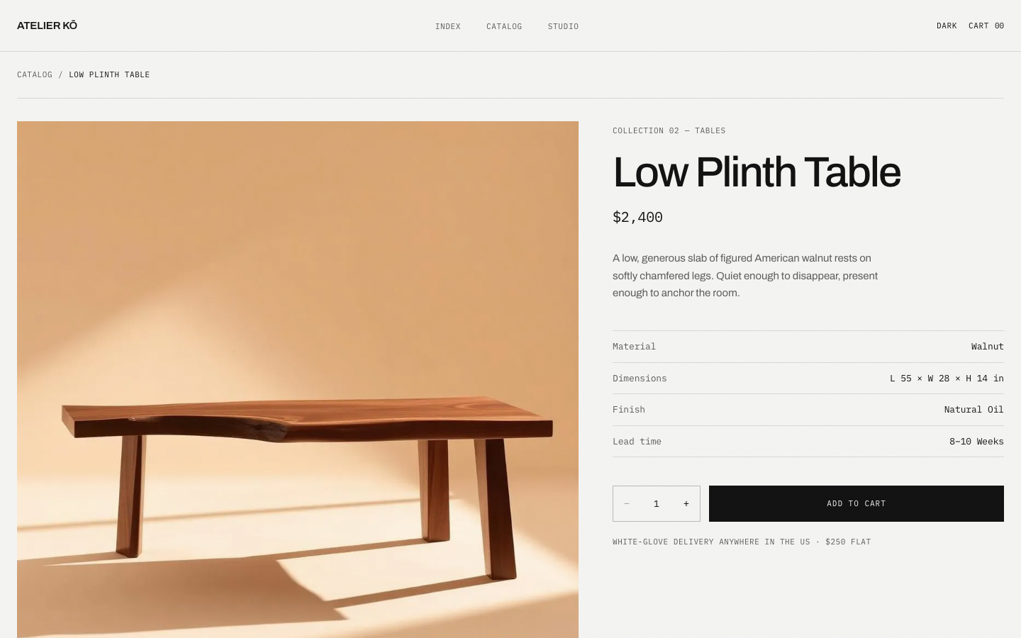 Atelier Ko website template preview 6