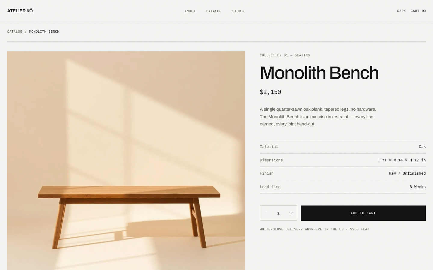 Atelier Ko website template preview 7