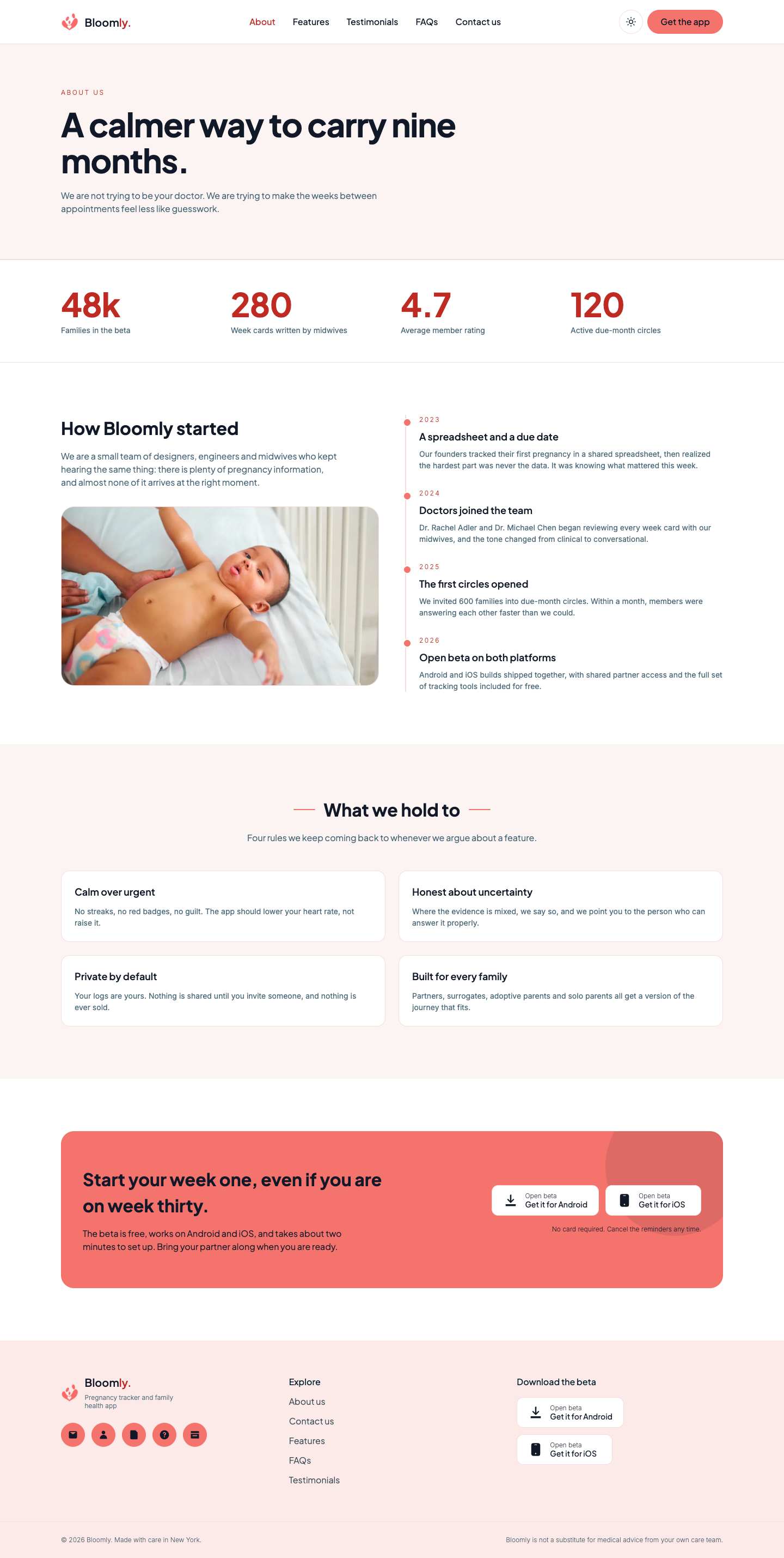Bloomly website template preview 6