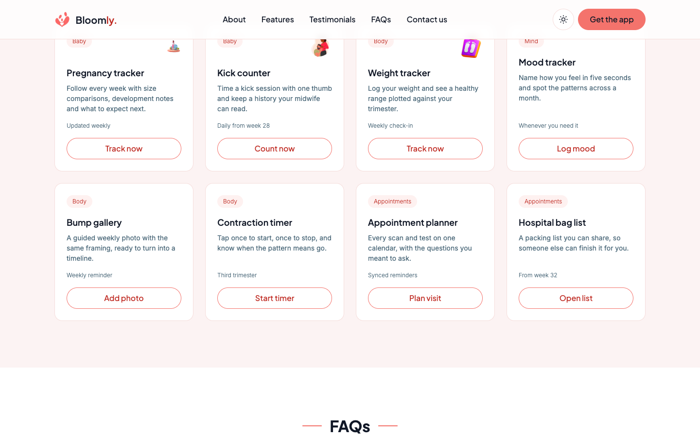 Bloomly website template preview 5