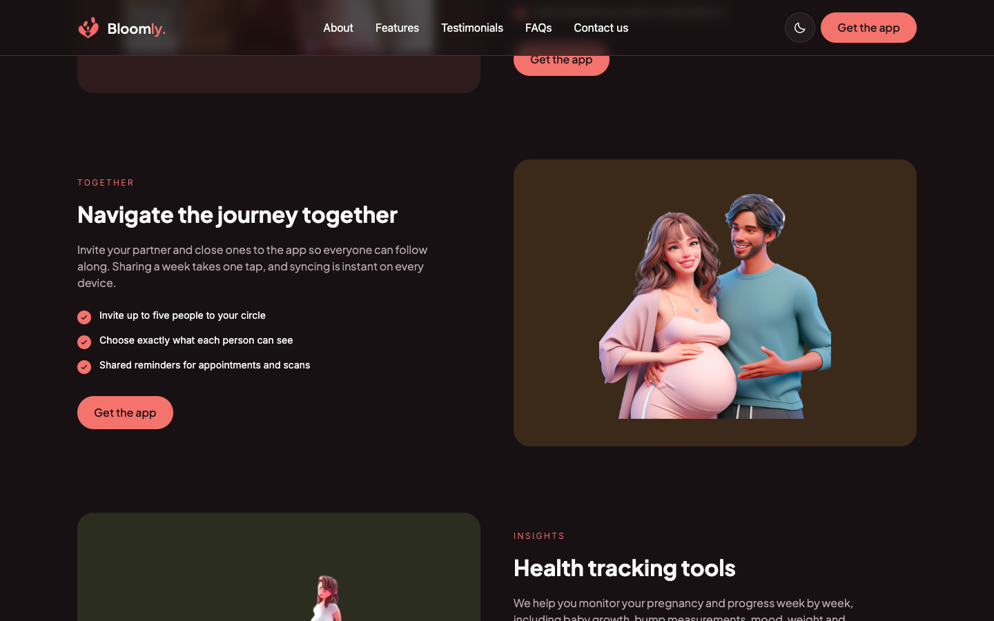 Bloomly website template preview 4