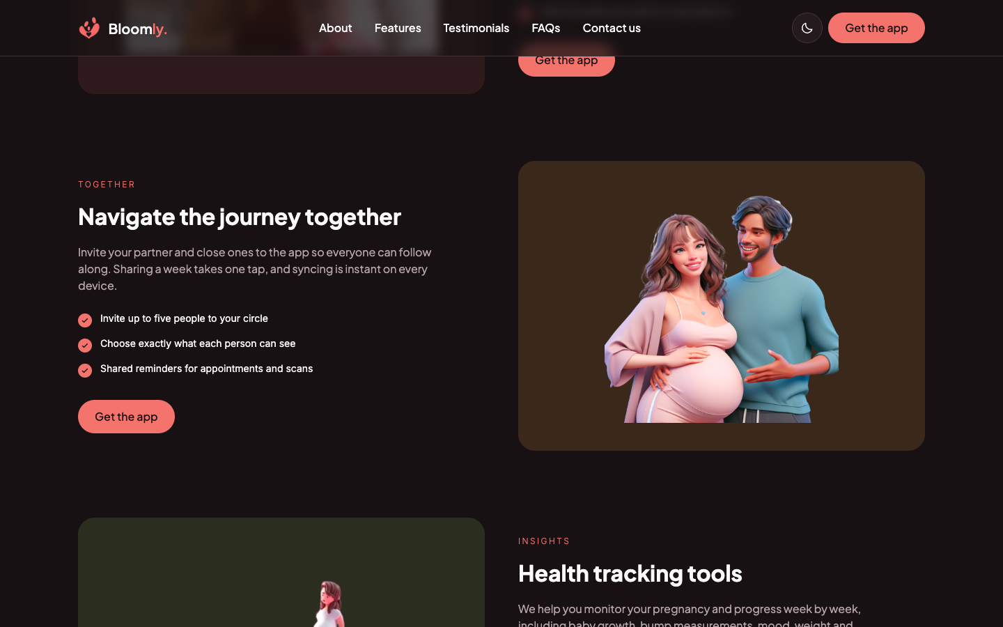 Bloomly website template preview 4