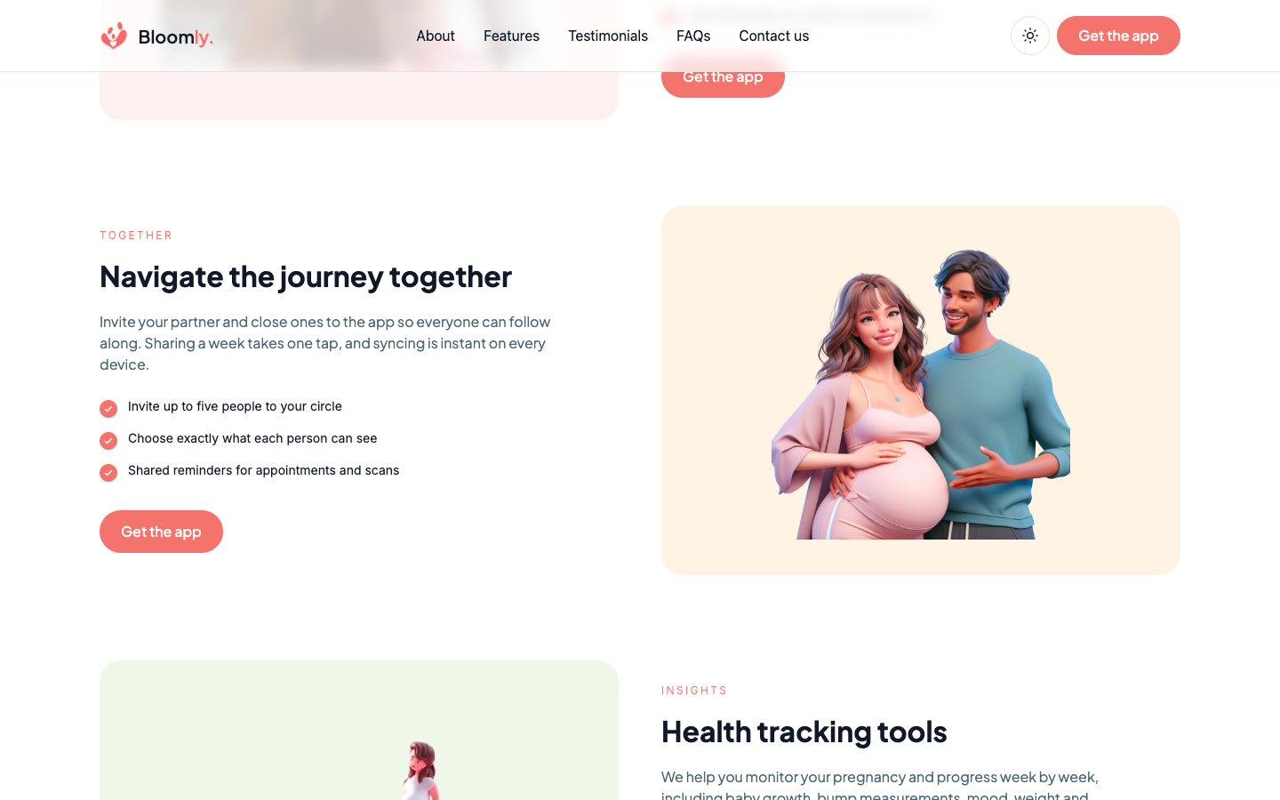 Bloomly website template preview 3