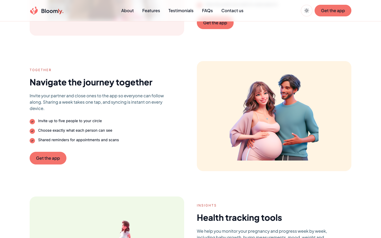 Bloomly website template preview 3