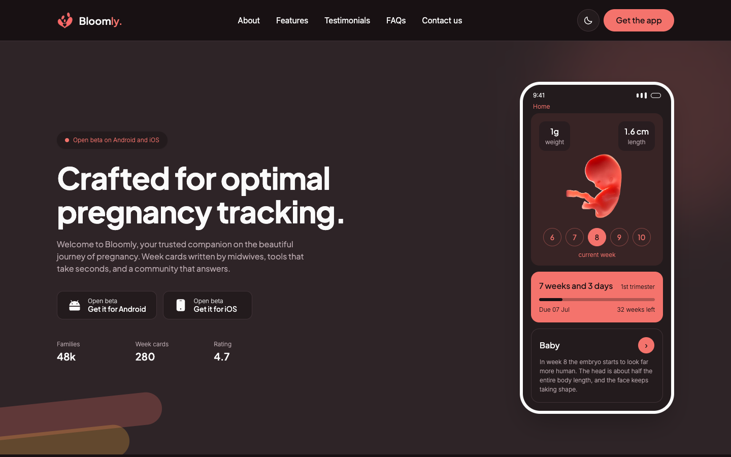 Bloomly website template preview 2