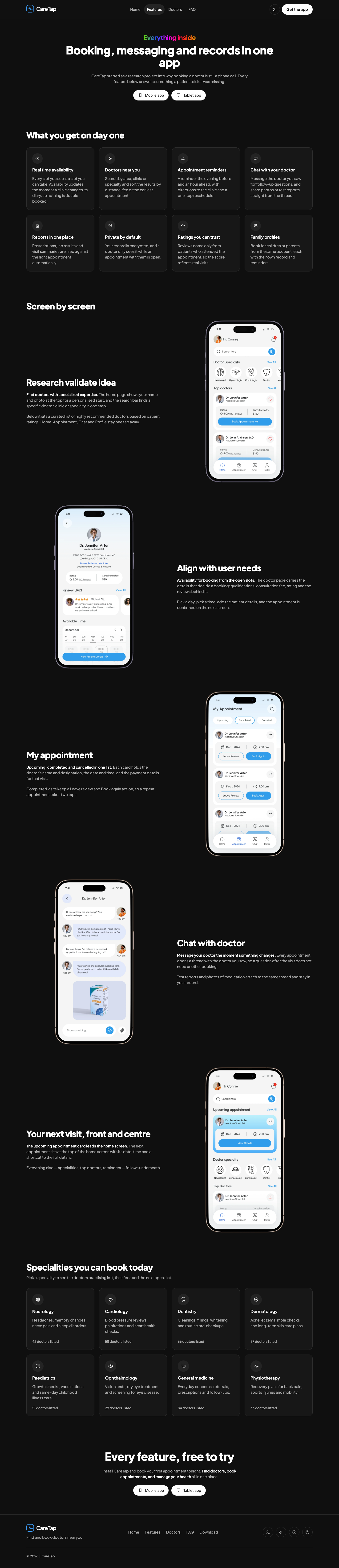 CareTap website template preview 10