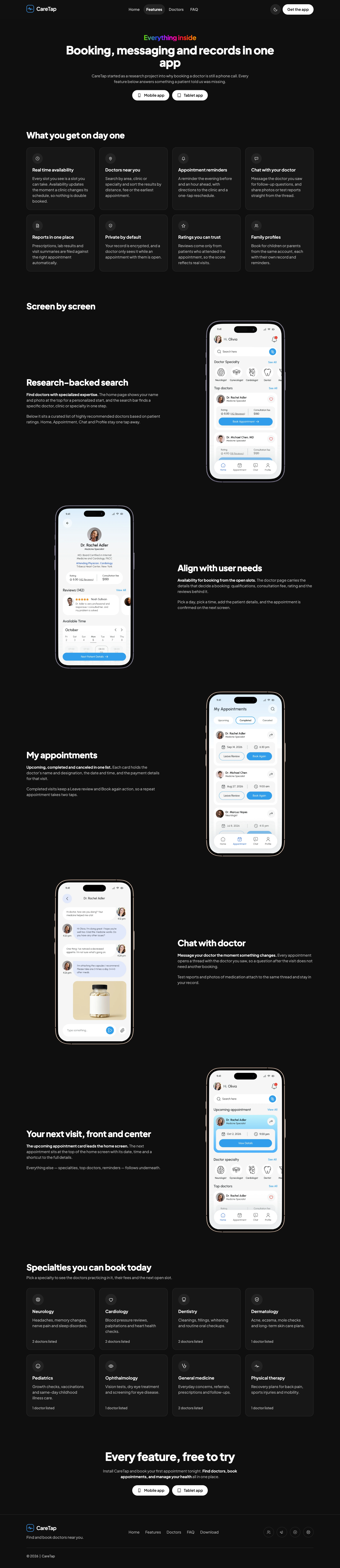 CareTap website template preview 10