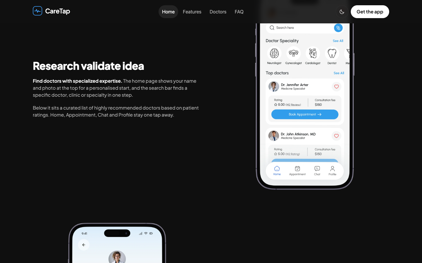 CareTap website template preview 4