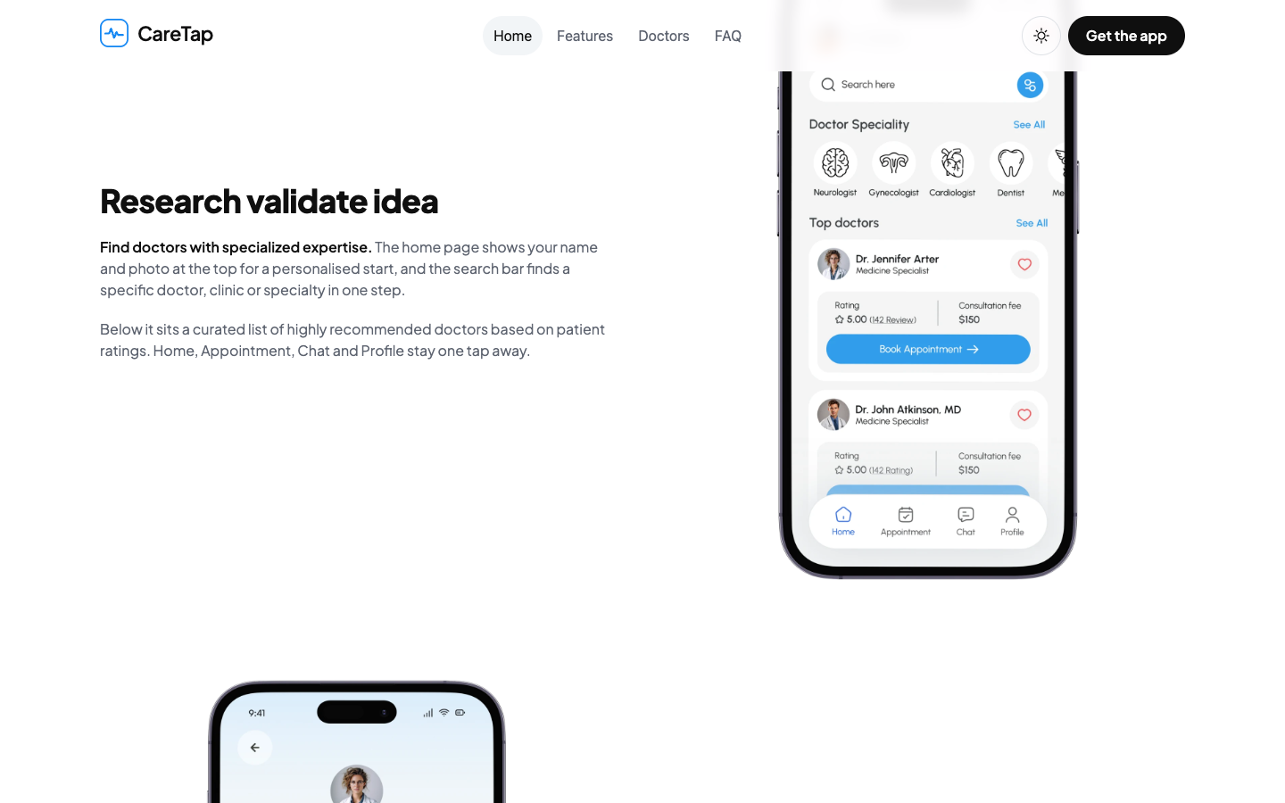 CareTap website template preview 3