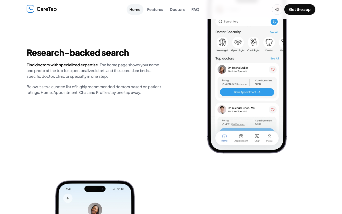 CareTap website template preview 3