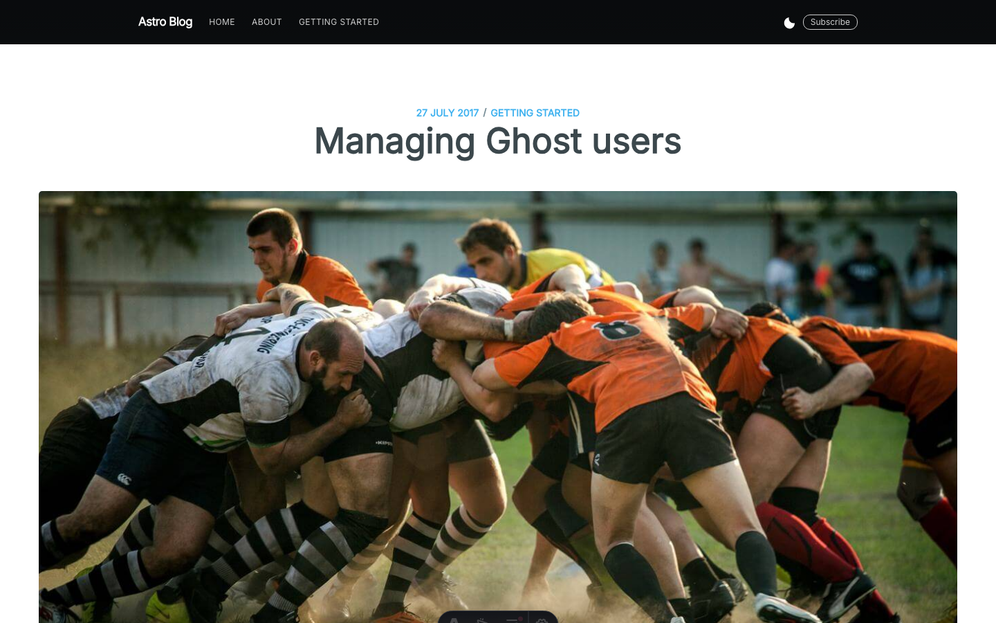 Casper website template — page 4