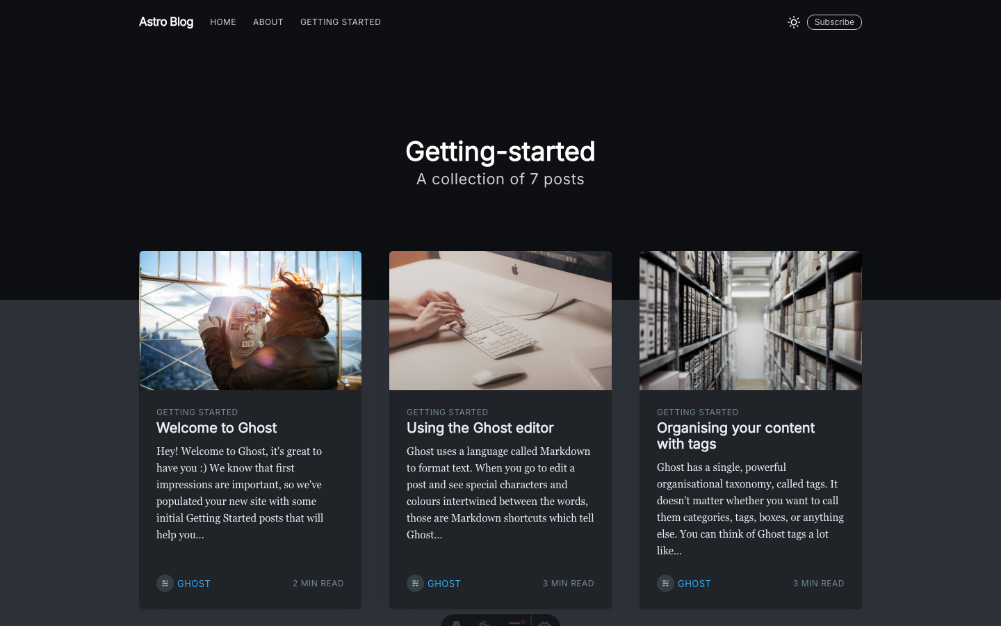 Casper website template — page 6