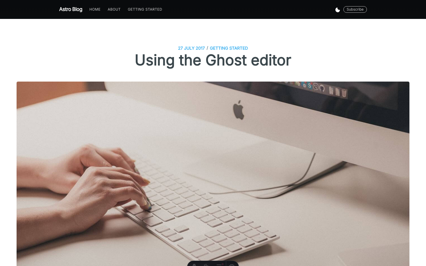 Casper website template — page 7