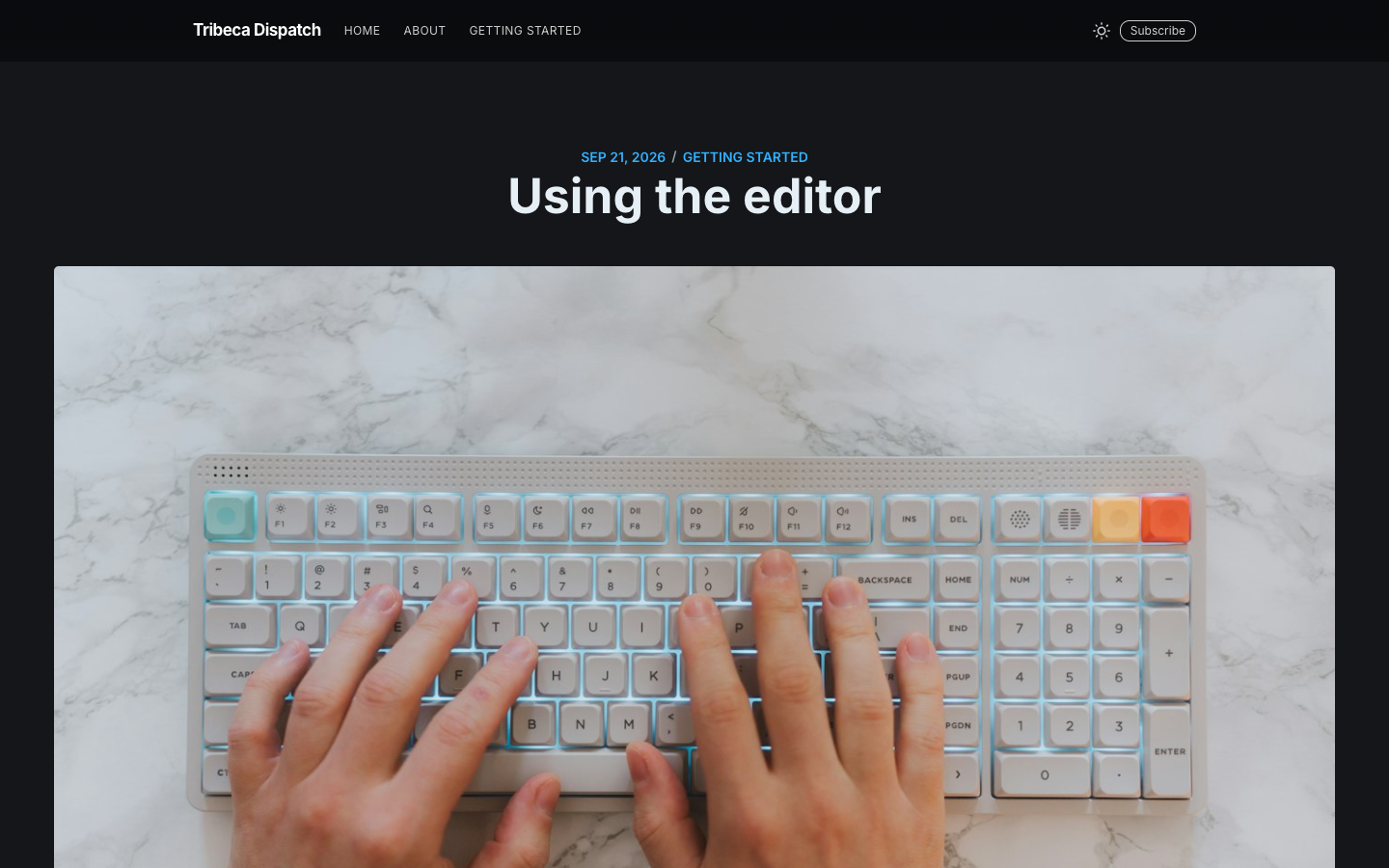 Casper website template preview 7