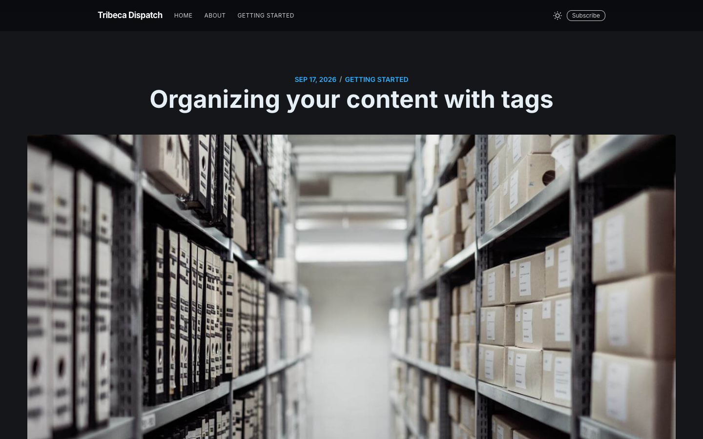 Casper website template preview 8