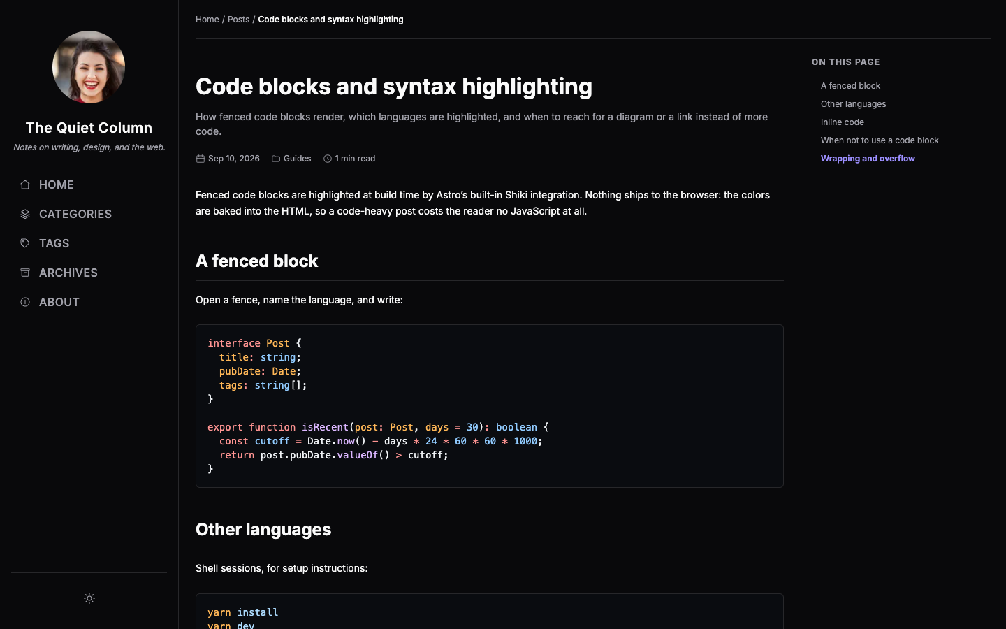 Chirping website template preview 5