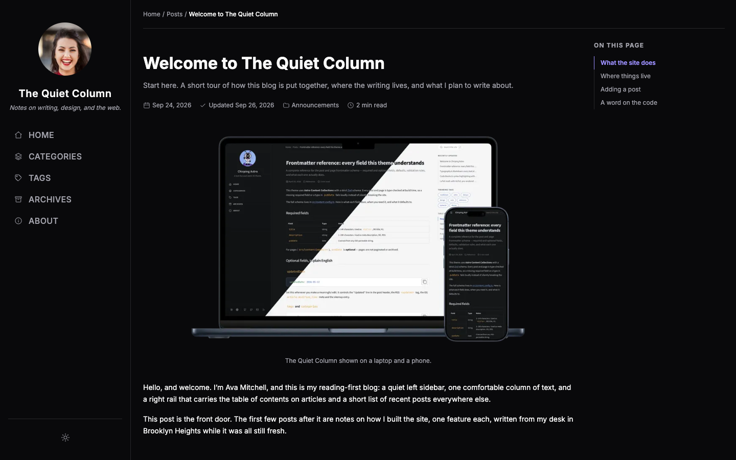 Chirping website template preview 7