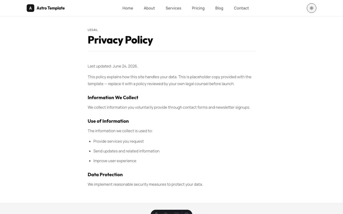 Cloudflare-Style SaaS Site website template — page 7