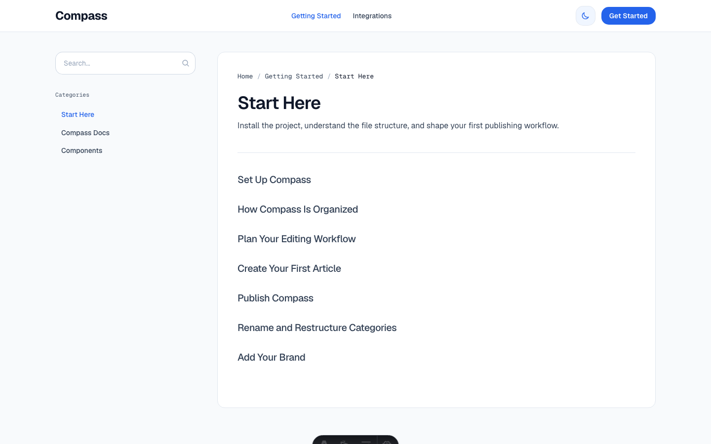 Compass website template — page 6