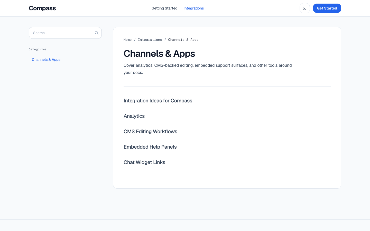 Compass website template preview 7