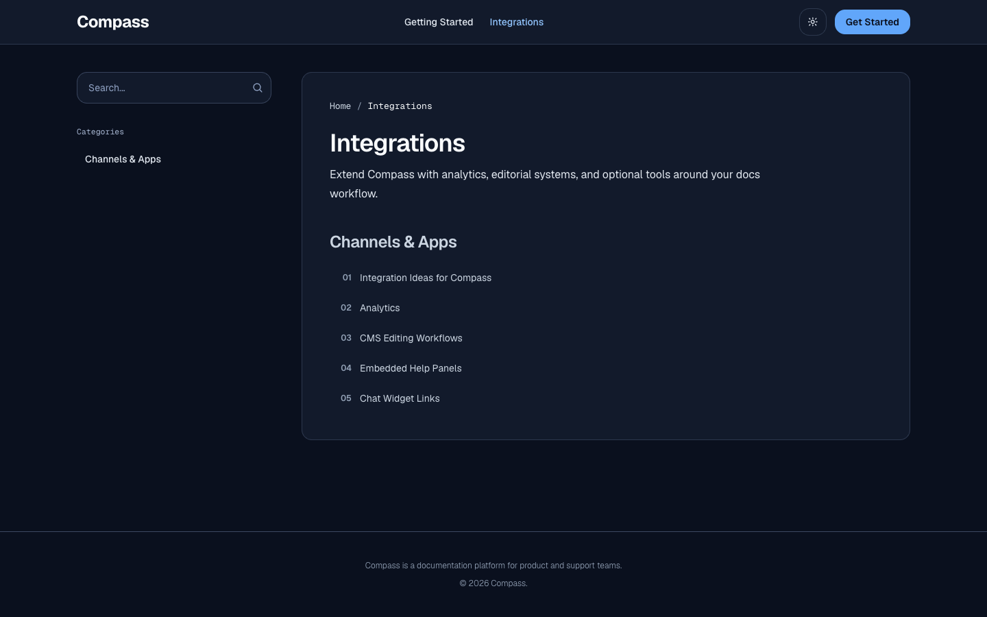 Compass website template preview 8