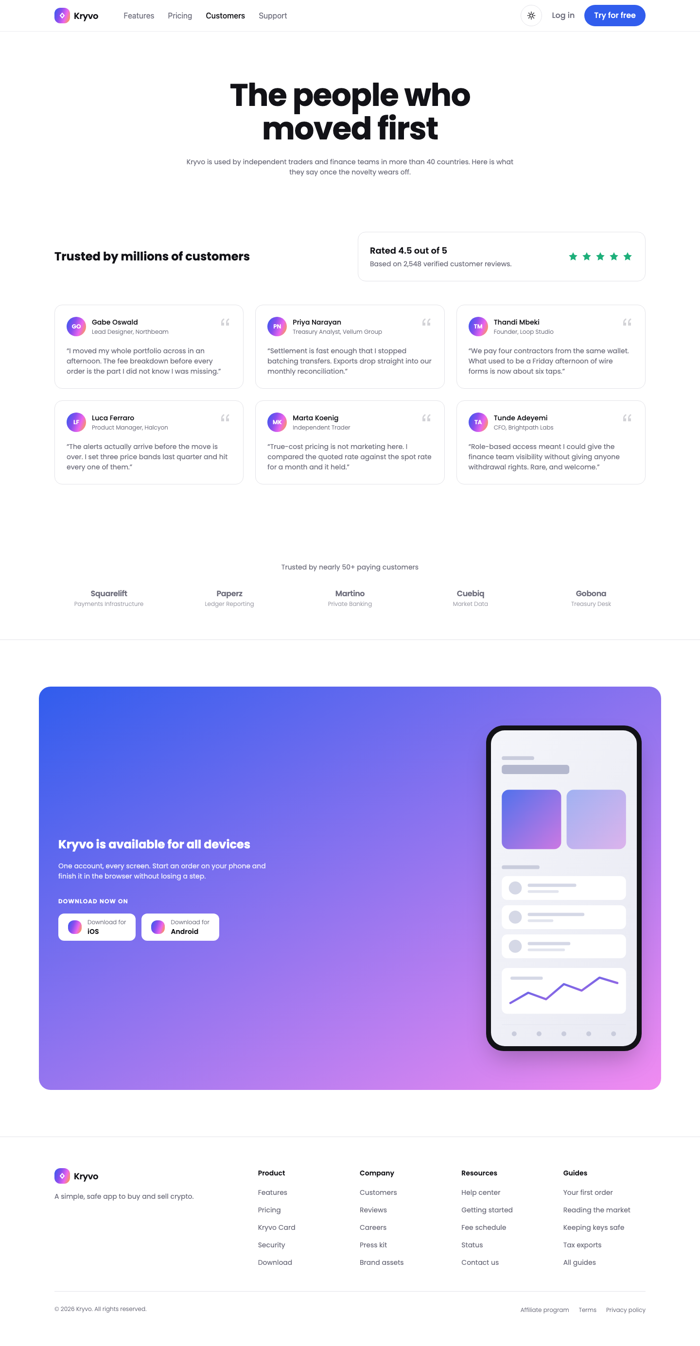 Kryvo website template preview 7