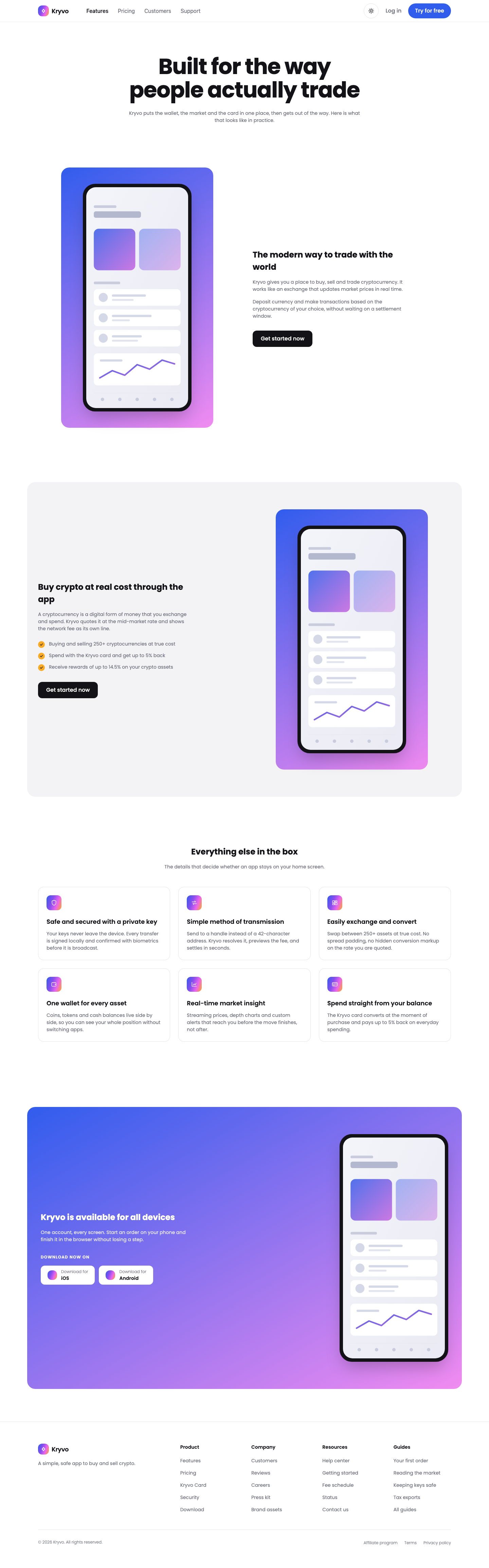 Kryvo website template preview 8