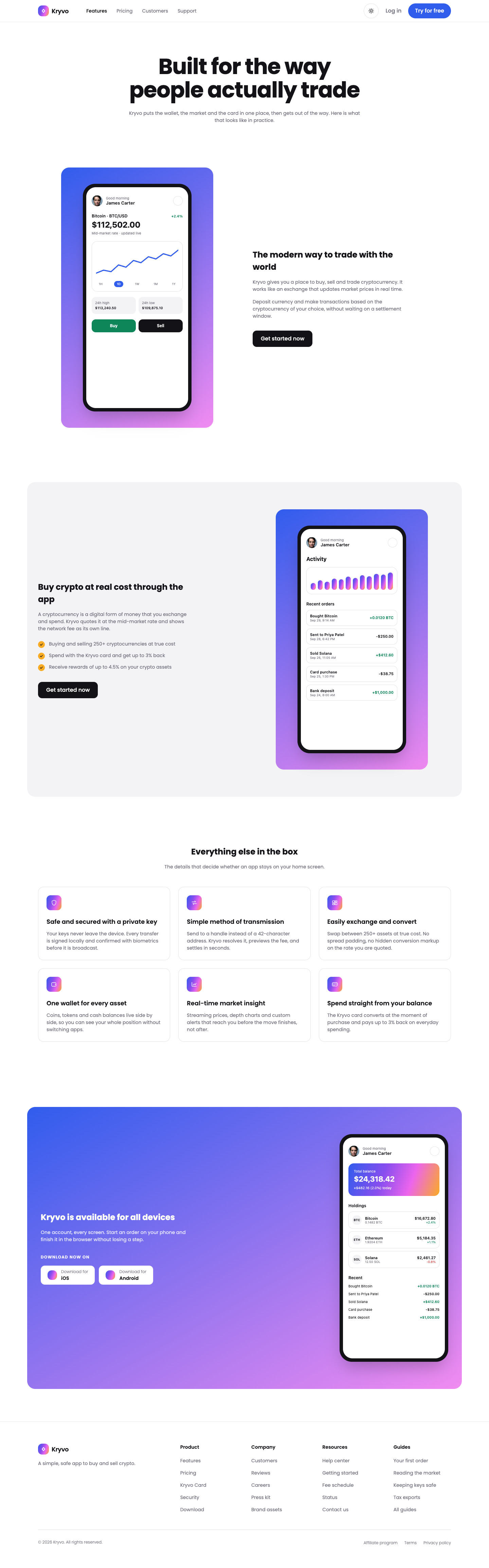 Kryvo website template preview 8