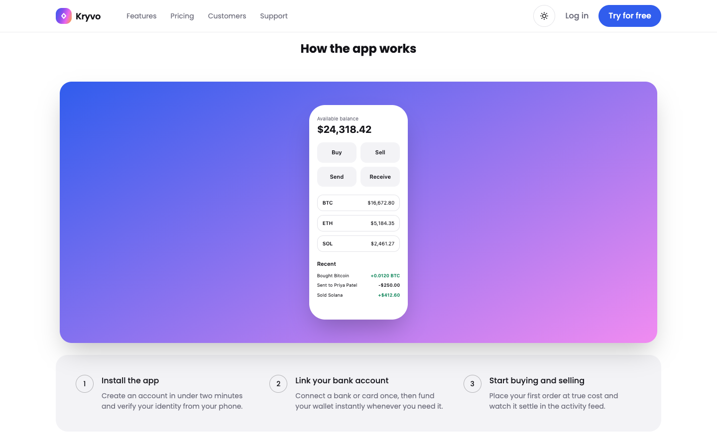 Kryvo website template preview 5